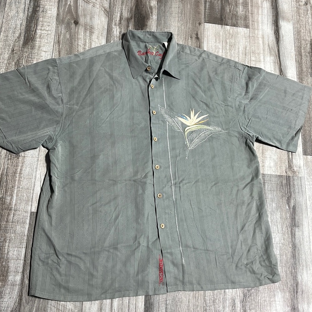 Men’s Short Sleeve Bamboo Cay Button-up XXL